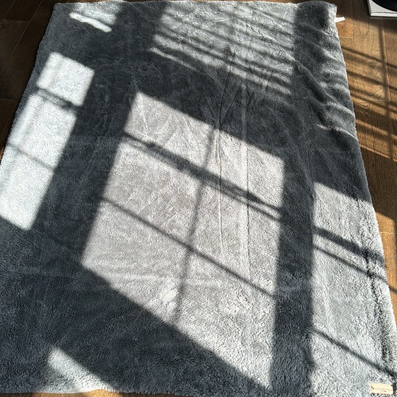 Ugg Koolaburra Gray Faux Fur Throw - Picture 4 of 4